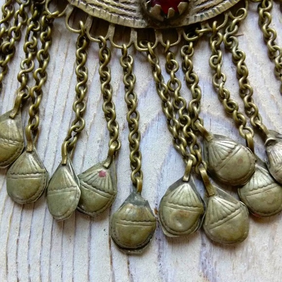 Vintage Boho Afghan pendant! Beautiful quality Turkmen silver or Alpaca silver - Picture 5 of 8